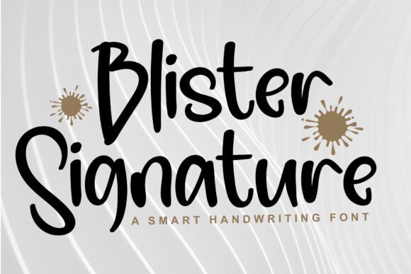 Blister Signature: A Font with Handmade Charm