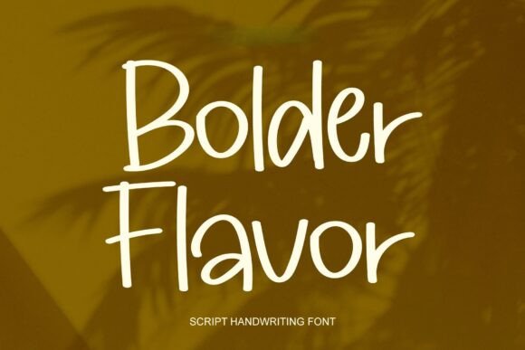 Bolder Flavor: A Bold Script Font for Captivating Web Design