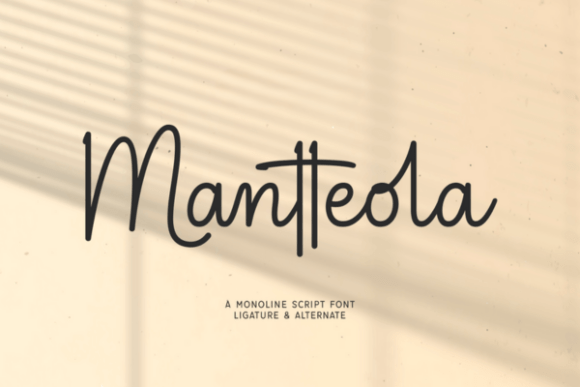 Mantteola: An Elegant Script Font for Editorial Moods