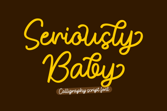 Seriously Baby Font: Your Bold Script for Handmade Products